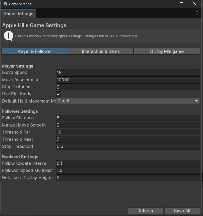Game Settings Editor