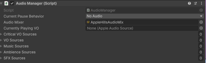 The AudioManager Component.